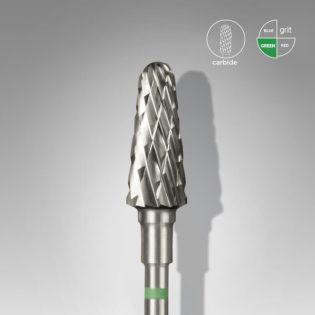 Carbide nail drill bit, frustum, green, head diameter 6 mm/ working part 14 mm