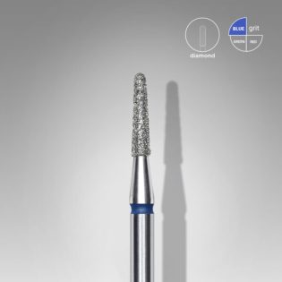 Diamond nail drill bit, "frustum", blue, head diameter 1.8 mm, working part 8 mm