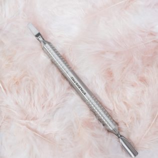 Hollow manicure pusher EXPERT 100 TYPE 5 (rounded pusher + straight blade)