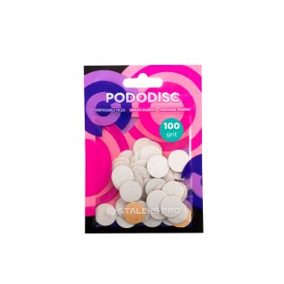 White refill pads for pedicure disc Pododisc Staleks Pro S, 100 grit (50 pc)