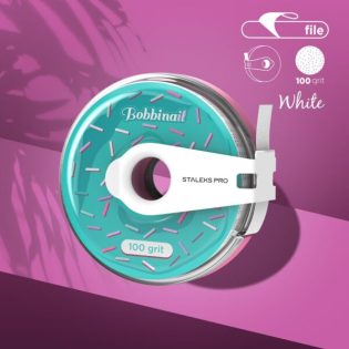 White disposable abrasive tape EXPERT in a plastic case STALEKS PRO, 100 grit