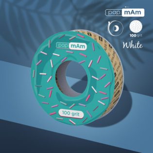 Disposable white abrasive tape papmAm EXPERT for the plastic case STALEKS PRO, 100 grit