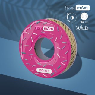 Disposable white abrasive tape papmAm EXPERT for the plastic case STALEKS PRO, 150 grit