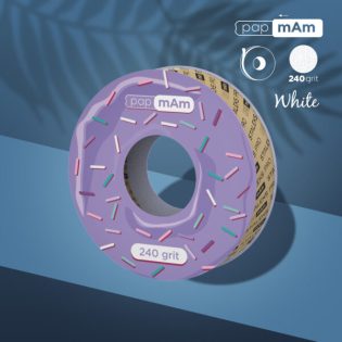 Disposable white abrasive tape papmAm EXPERT for the plastic case STALEKS PRO, 240 grit