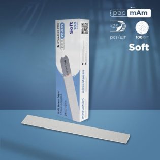 Disposable white papmAm files (soft foam layer)  EXPERT 20 100 grit (25 pcs) New