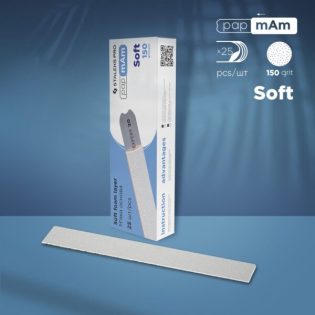 Disposable white papmAm files (soft foam layer)  EXPERT 20 150 grit (25 pcs) New