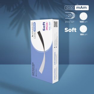 Disposable double-sided files papmAm Mix EXPERT (soft foam layer), 100/180 grit (25 pcs)