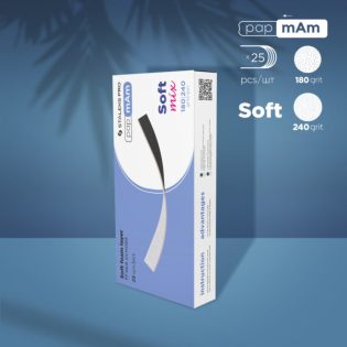 Disposable double-sided files papmAm Mix EXPERT (soft foam layer), 180/240 grit (25 pcs)