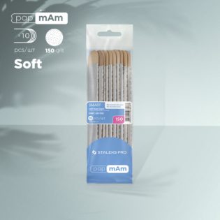 Disposable files papmAm (soft base) on a wooden base Staleks Pro Smart 20, 150 grit (10 pcs)