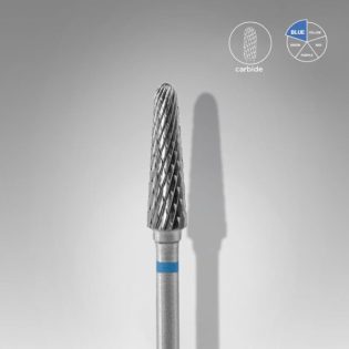 Carbide nail drill bit, frustum blue, head diameter 4 mm / working part 13 mm