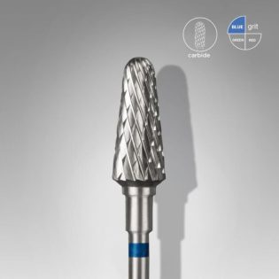 Carbide nail drill bit, frustum, blue, head diameter 6 mm/ working part 14 mm