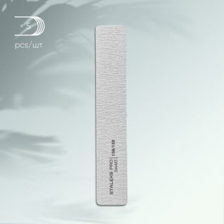 Mineral broad straight nail file Staleks Pro Smart, 150/150 grit, (5 pc)
