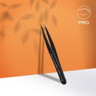 Eyebrow tweezers Staleks Pro Expert 11 Type 5b (point), black