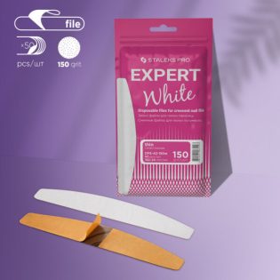Disposable white files for crescent nail file EXPERT 42, 150 grit (50 pcs)