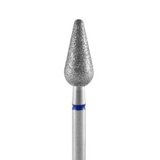 Diamond nail drill bit rounded pear blue EXPERT head diameter 5 mm / working part 12 mm