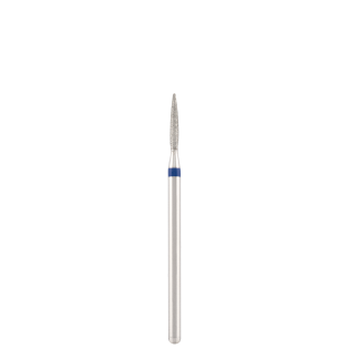 Diamond Nail Drill bit "flame" safe blue, L- 10,0 mm., Ø1,8  mm. DIVINITY