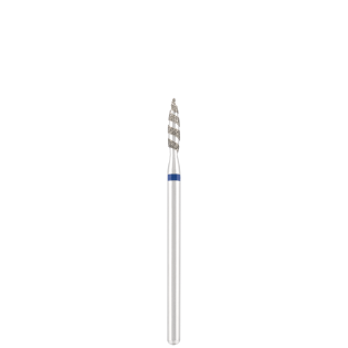 Diamond bit "tornado" blue, L- 10,0 mm., Ø2,3  mm. DIVINITY