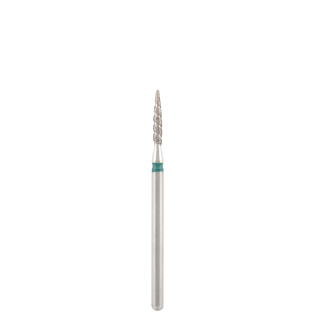Diamond bit "tornado" green, L- 10,0 mm., Ø1,8  mm. DIVINITY