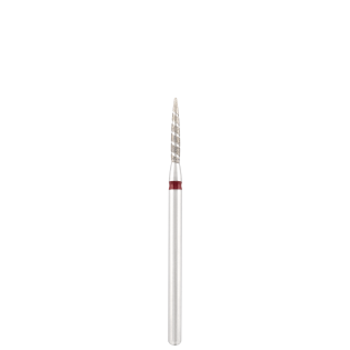 Diamond bit "tornado" red, L- 10,0 mm., Ø1,8  mm. DIVINITY