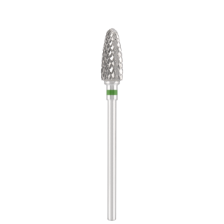 Tungsten carbide bit "corn" green, L-14,5 mm.,  Ø6,0 mm DIVINITY