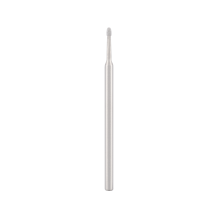 Stainless steel bit "drop" non abrasive, for gentle removal nails, L-2,5 mm., Ø1,3 mm.