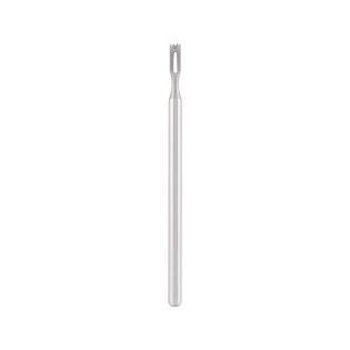 Stainless steel bit with toothed blade, for removal of calluses, corns, L-6,0 mm., Ø1,8 mm.