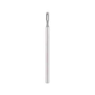 Stainless steel bit with ground blade, for removal of painful deep corns, L-6,0 mm., Ø1,8 mm.