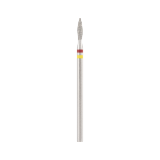 Diamond bit "double-flame" red-yellow, L- 8,0 mm., Ø2,1 mm. NEW