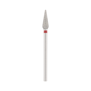 Diamond bit "sharp drop" red, L- 12,0 mm., Ø4,0 mm. NEW