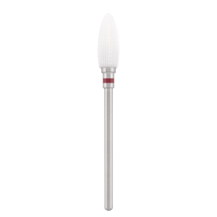 Ceramic bit "corn" straight, red, L-14,0 mm., Ø6,0 mm